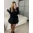 Women's elegant party long sleeve dress (S/M ONE SIZE) ITALIAN FASHION IM322282