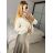 Women's Oversized Knitted Long Sleeve Sweater (S/M ONE SIZE) ITALIAN FASHION IMSN2416125 -   white -   S / M