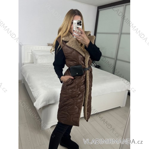 Women's Lamb Vest (S/M ONE SIZE) ITALIAN FASHION IMWK233941 -   Brown
 -   S/M/L