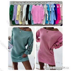 Women's Knitted Thin Long Sleeve Sweater (S/M ONE SIZE) ITALIAN FASHION IMWL233230