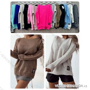 Women's Knitted Thin Long Sleeve Sweater (S/M ONE SIZE) ITALIAN FASHION IMWL233230