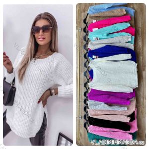 Women's Knitted Thin Long Sleeve Sweater (S/M ONE SIZE) ITALIAN FASHION IMWL233230