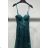 Women's Strappy Sequin Party Dress (SL) FRENCH FASHION FMPEL23HM2350-1 emerald green L