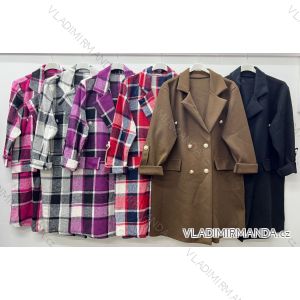 Women's Plus Size Button Up Winter Coat Long Sleeve (50/52/54 ONE SIZE) ITALIAN FASHION IM424798