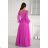 Women's Plus Size (42-46) Long Elegant Party Sleeveless Dress POLISH FASHION PMLBC23265-10 dark pink 36