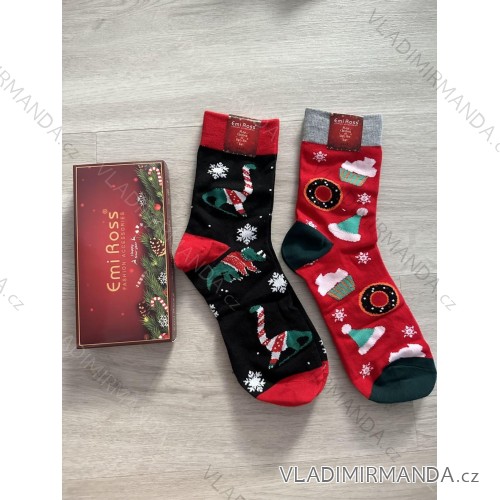 Socks in a Christmas motif gift box (39/43) ECC-1981MC 43-47 color see photo