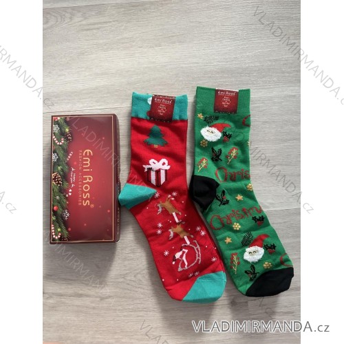 Socks in a Christmas motif gift box (39/43) ECC-1981MC 39-42 color see photo