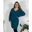 Women's Oversized Knitted Long Sleeve Sweater (S/M ONE SIZE) ITALIAN FASHION IMSN2416125