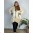 Women's elegant party long sleeve dress (S/M ONE SIZE) ITALIAN FASHION IM322282 44 beige