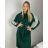 Women's Plus Size Long Warm Long Sleeve Dress (50/52/54 ONE SIZE) ITALIAN FASHION IM424636 50/52 emerald green