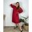 Šaty carmen s kamínky dlouhý rukáv dámský nadrozměr (54/56/58 onesize) italská móda  IMWMY24CARMENITA/DR Černá 56/58