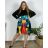 Women's elegant party long sleeve dress (S/M ONE SIZE) ITALIAN FASHION IM322282