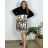 Women's elegant party long sleeve dress (S/M ONE SIZE) ITALIAN FASHION IM322282