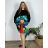 Women's elegant party long sleeve dress (S/M ONE SIZE) ITALIAN FASHION IM322282 56/58 black