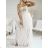 Women's Long Chiffon Short Sleeve Dress (S/M ONE SIZE) ITALIAN FASHION IMWGS231048