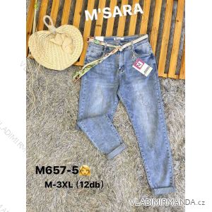 Rifle jeans dlouhé dámské (M-3XL) M.SARA MSR24M657-5