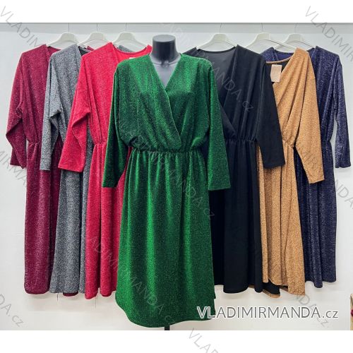 Women's elegant party long sleeve dress (S/M ONE SIZE) ITALIAN FASHION IM322282