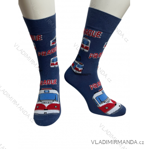 Happy Prague tram men's socks (41-43, 44-46) POLISH FASHION DPP22164/DR