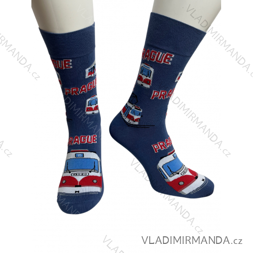 Ponožky veselé hasič pánské (41-43, 44-46) POLSKÁ MÓDA DPP22122 blue 44-46 cm