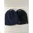 Women's warm winter fleece hat (ONE SIZE) WROBI POLAND PV919036 ONE SIZE dark blue