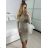 Women's Long Sleeve Dress (S/M ONE SIZE) ITALIAN FASHION IMPBB232L24157 -   modrá petrolejová -   S / M