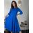 Women's elegant party long sleeve dress (S/M ONE SIZE) ITALIAN FASHION IM322282 black S/M/L