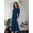 Women's elegant party long sleeve dress (S/M ONE SIZE) ITALIAN FASHION IM322282 black S/M/L