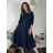 Women's elegant party long sleeve dress (S/M ONE SIZE) ITALIAN FASHION IM322282 black S/M/L