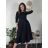 Women's elegant party long sleeve dress (S/M ONE SIZE) ITALIAN FASHION IM322282 black S/M/L