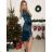 Women's Long Sleeve Knitted Turtleneck Sweater (S/M ONE SIZE) ITALIAN FASHION IM323001 -   Royal blue -   S / M