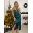 Women's Long Elegant Strapless Satin Party Dress (S/M ONE SIZE) ITALIAN FASHION IMPSH236357A/DU -   emerald green -   S/M/L