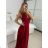 Women's elegant party long sleeve dress (S/M ONE SIZE) ITALIAN FASHION IM322282 -   red -   S / M