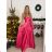 Women's Elegant Party Long Dress with Straps (S/M ONE SIZE) ITALIAN FASHION IMPSH2280608/DU -   béžová smetanová -   S/M/L