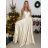 Women's Elegant Party Long Dress with Straps (S/M ONE SIZE) ITALIAN FASHION IMPSH2280608/DU -   béžová smetanová -   S/M/L