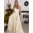 Women's Elegant Party Long Dress with Straps (S/M ONE SIZE) ITALIAN FASHION IMPSH2280608/DU -   béžová smetanová -   S/M/L