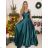 Women's Elegant Party Long Dress with Straps (S/M ONE SIZE) ITALIAN FASHION IMPSH2280608/DU -   béžová smetanová -   S/M/L