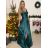 Women's Elegant Party Long Dress with Straps (S/M ONE SIZE) ITALIAN FASHION IMPSH2280608/DU -   béžová smetanová -   S/M/L