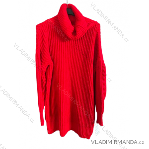 Women's Plus Size Warm Knitted Long Sleeve Dress (52/54/56 ONE SIZE) ITALIAN FASHION IM424637