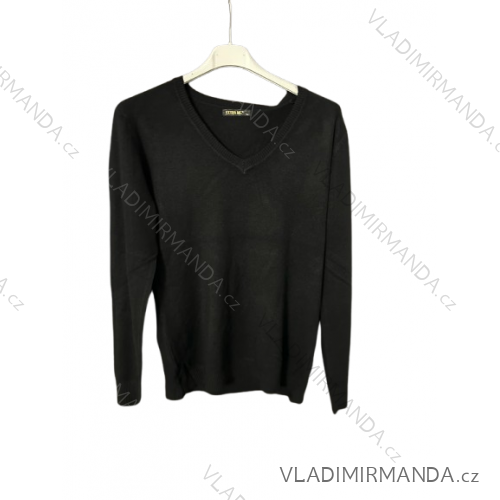 Women's Long Sleeve Knitted Sweater (S/M ONE SIZE) ITALIAN FASHION IMM22FD9073 40/42 black