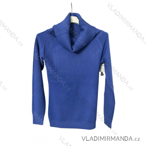 Sweater with Collar Warm Knit Long Sleeve Ladies (uni S / M) ITALIAN FASHION IM519JM-5813