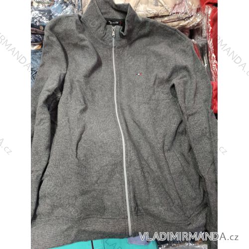 Mikina teplá na zip dlouhý rukáv pánská nadrozměr (3XL-6XL) TURECKÁ MÓDA TMF24588