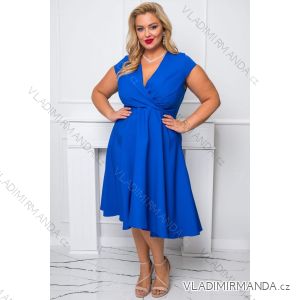 Women's Plus Size (42-46) Long Elegant Party Sleeveless Dress POLISH FASHION PMLBC23265-10