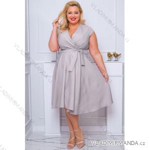 Women's Plus Size (42-46) Long Elegant Party Sleeveless Dress POLISH FASHION PMLBC23265-10