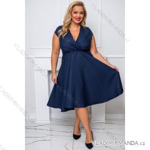 Women's Plus Size (42-46) Long Elegant Party Sleeveless Dress POLISH FASHION PMLBC23265-10