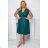 Women's Plus Size (42-46) Long Elegant Party Sleeveless Dress POLISH FASHION PMLBC23265-10 green 46