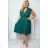 Women's Plus Size (42-46) Long Elegant Party Sleeveless Dress POLISH FASHION PMLBC23265-10 green 46