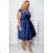 Women's Plus Size (42-46) Long Elegant Party Sleeveless Dress POLISH FASHION PMLBC23265-10 dark blue 42