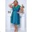 Women's Plus Size (42-46) Long Elegant Party Sleeveless Dress POLISH FASHION PMLBC23265-10 green 50