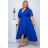 Women's Plus Size (42-46) Long Elegant Party Sleeveless Dress POLISH FASHION PMLBC23265-10 Royal blue 50