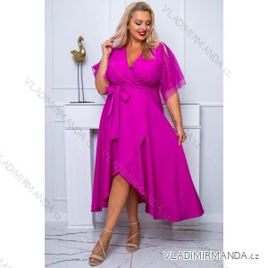 Women's Plus Size (42-46) Long Elegant Party Sleeveless Dress POLISH FASHION PMLBC23265-10